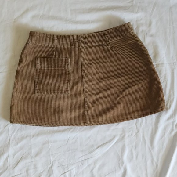 Free People Mini Skirt Corduroy Tan Medium - Picture 4 of 8